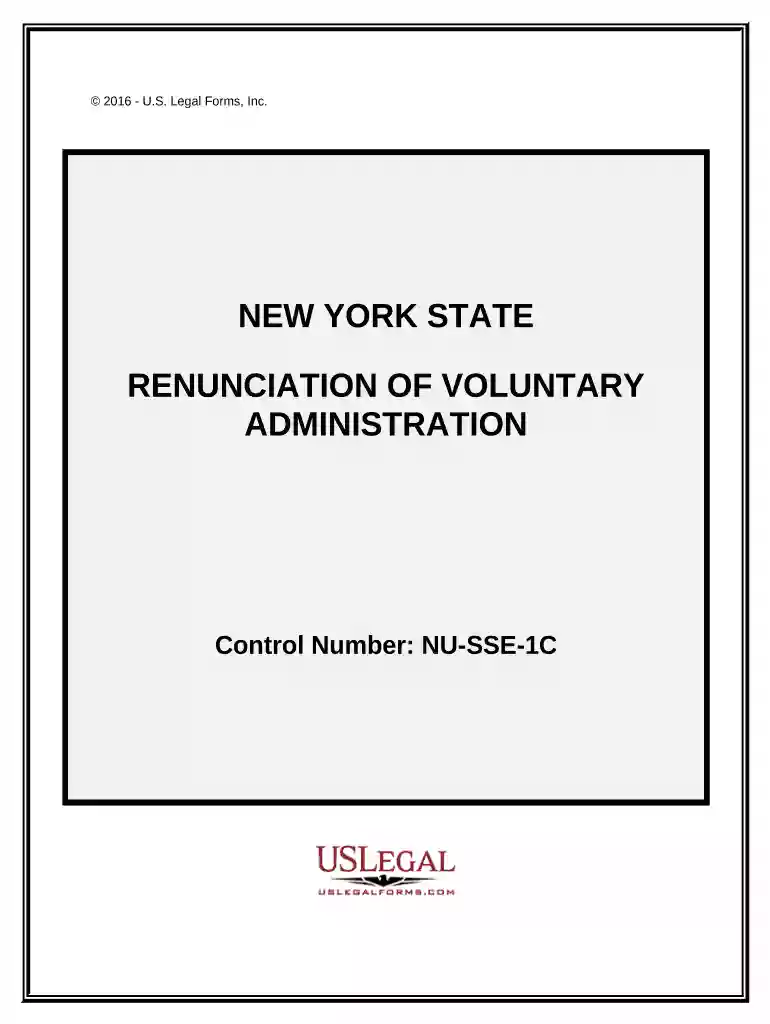 renunciation of voluntary administration Preview on Page 1