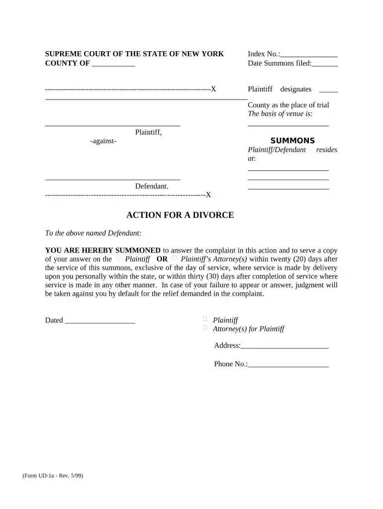 new york summons Preview on Page 1