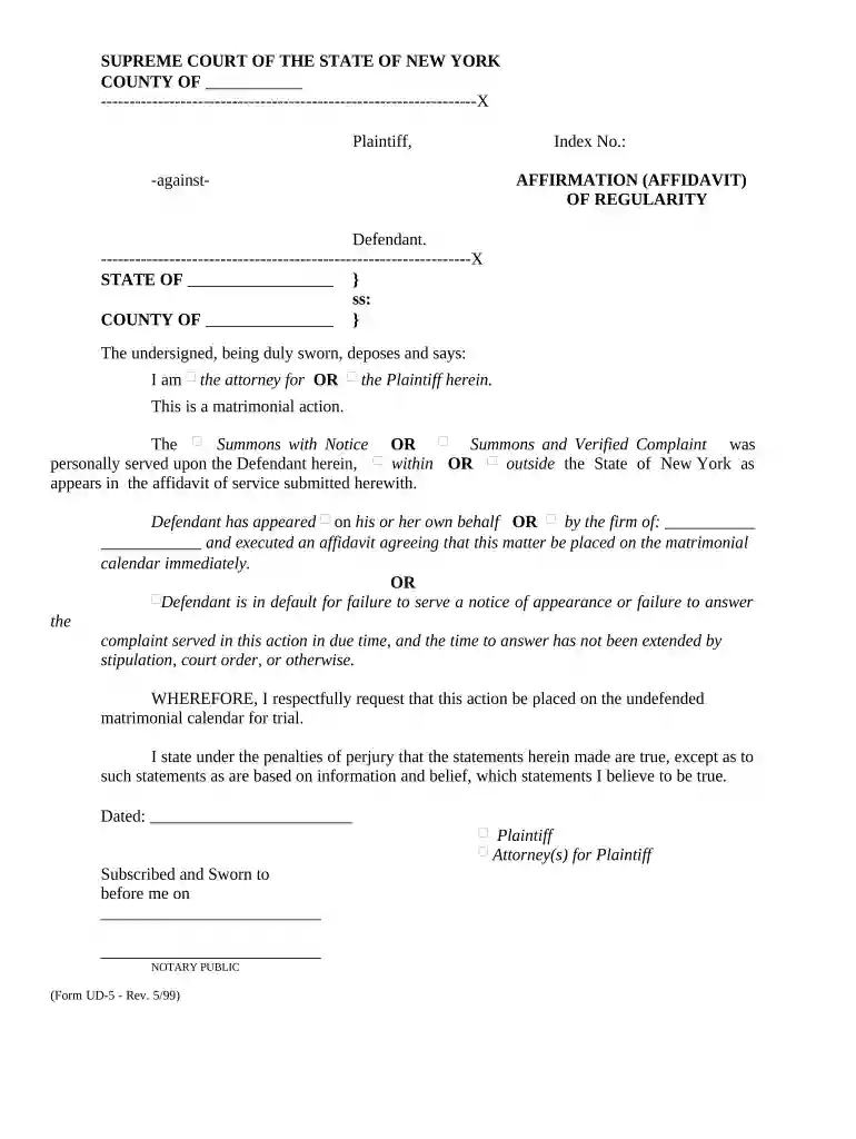 attorney affirmation sample Preview on Page 1
