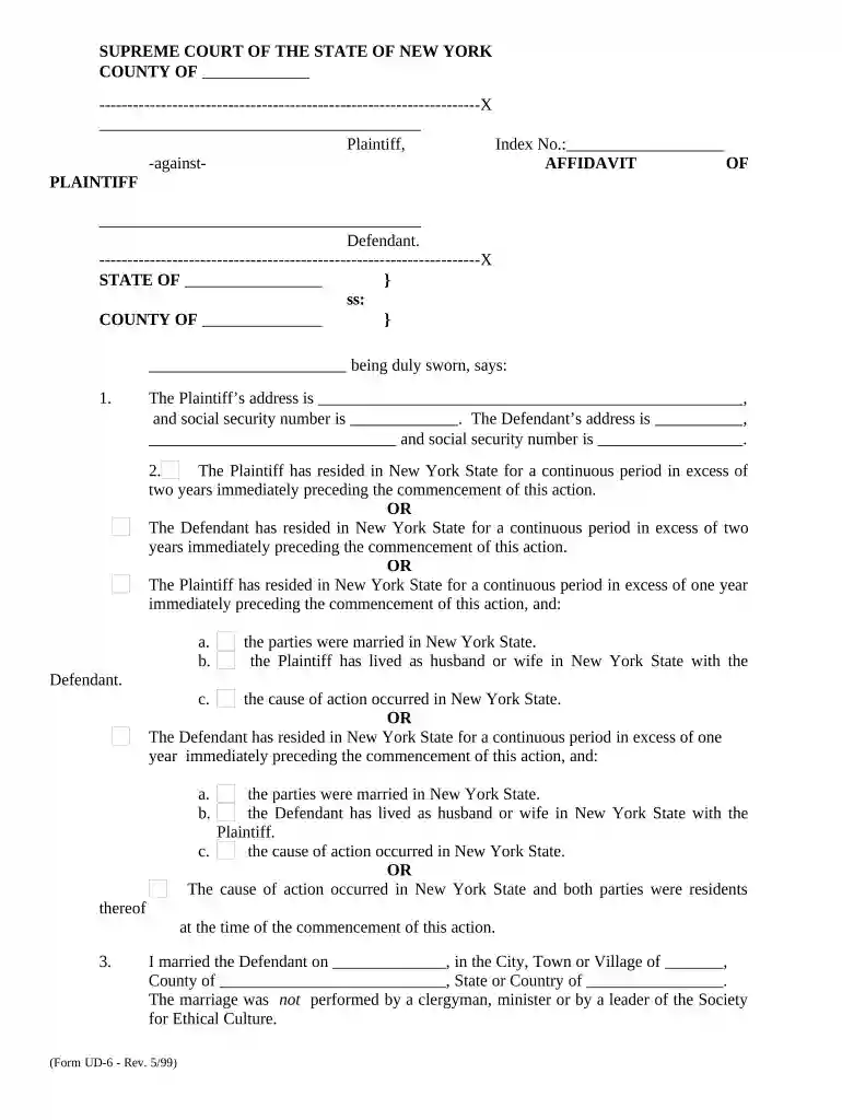 new york affidavit Preview on Page 1