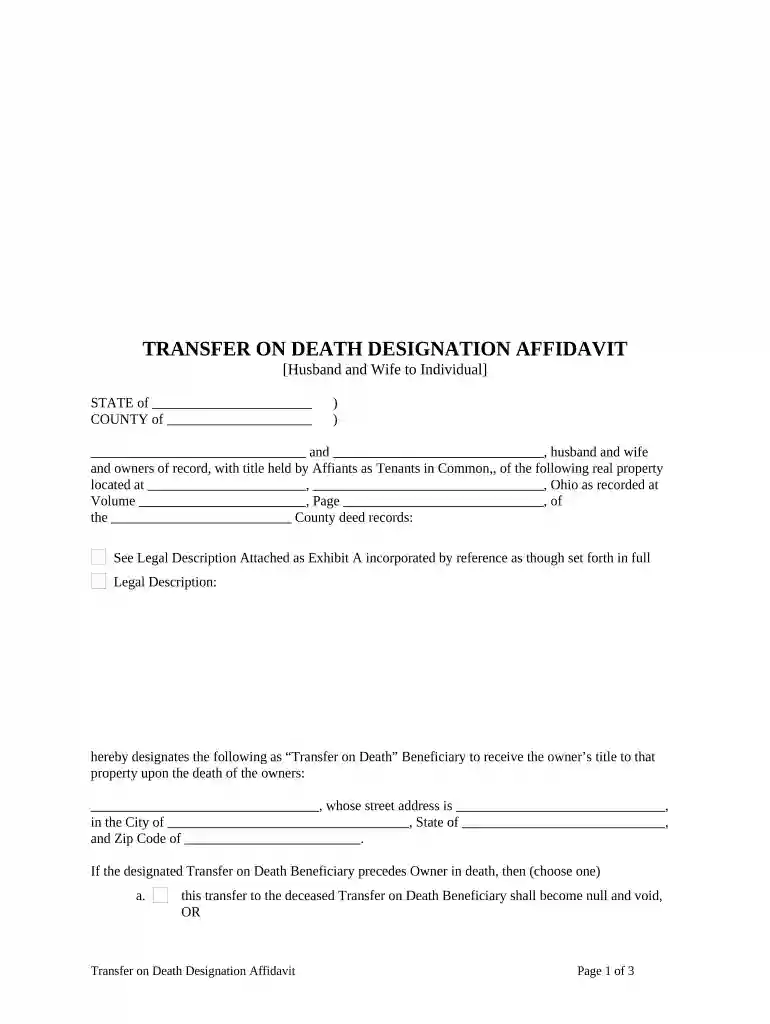 payable on death form Preview on Page 1