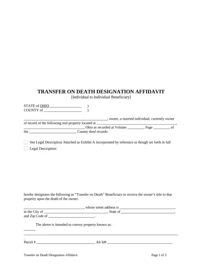 ohio bmv transfer on death form Preview on Page 1