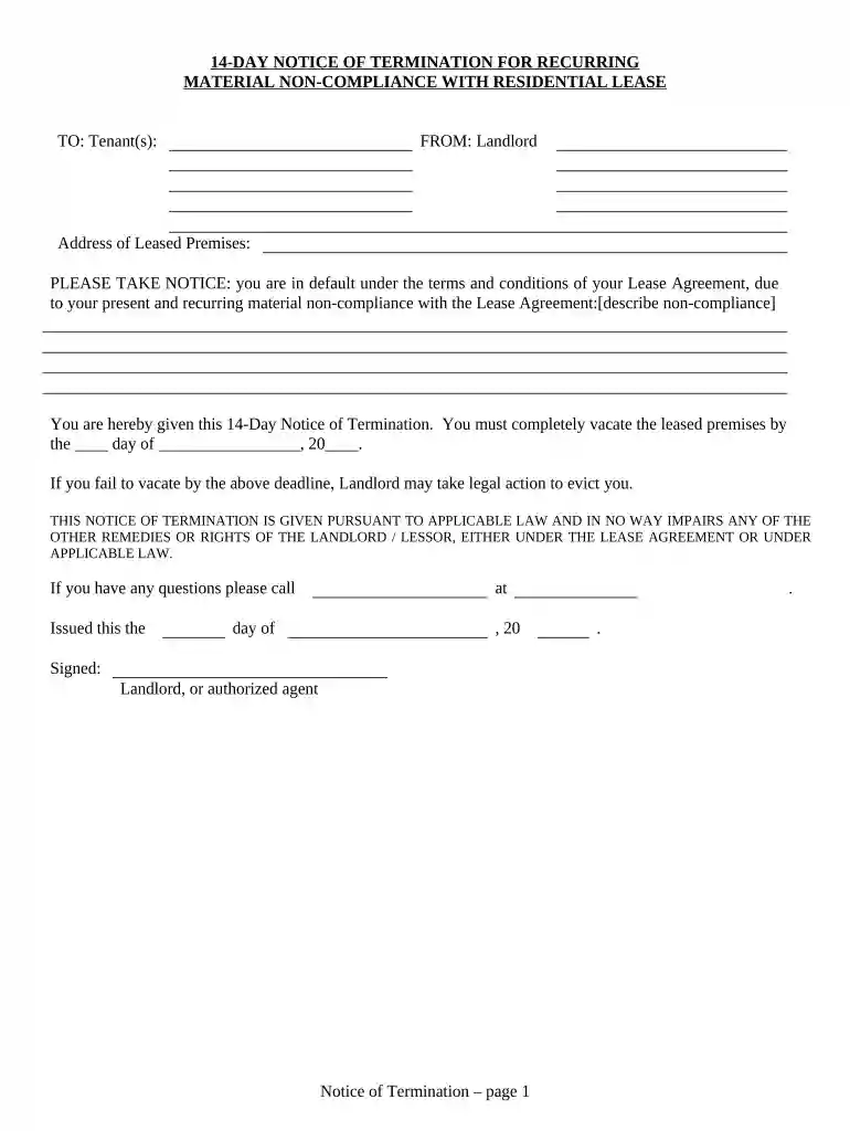 termination with lease Preview on Page 1