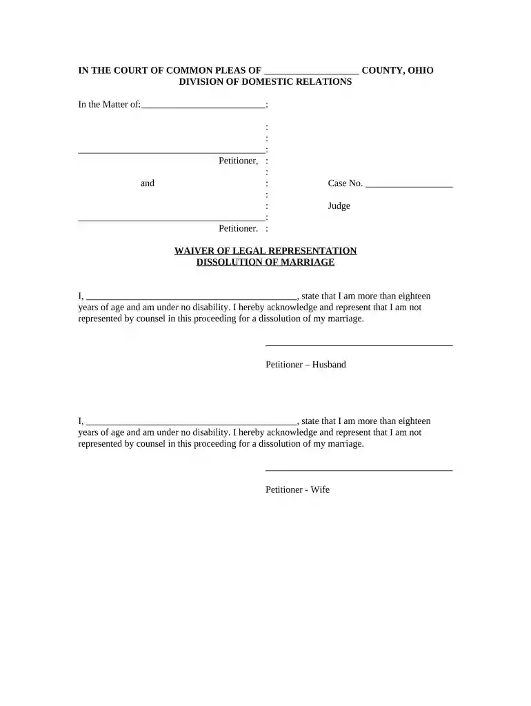 waiver legal Preview on Page 1