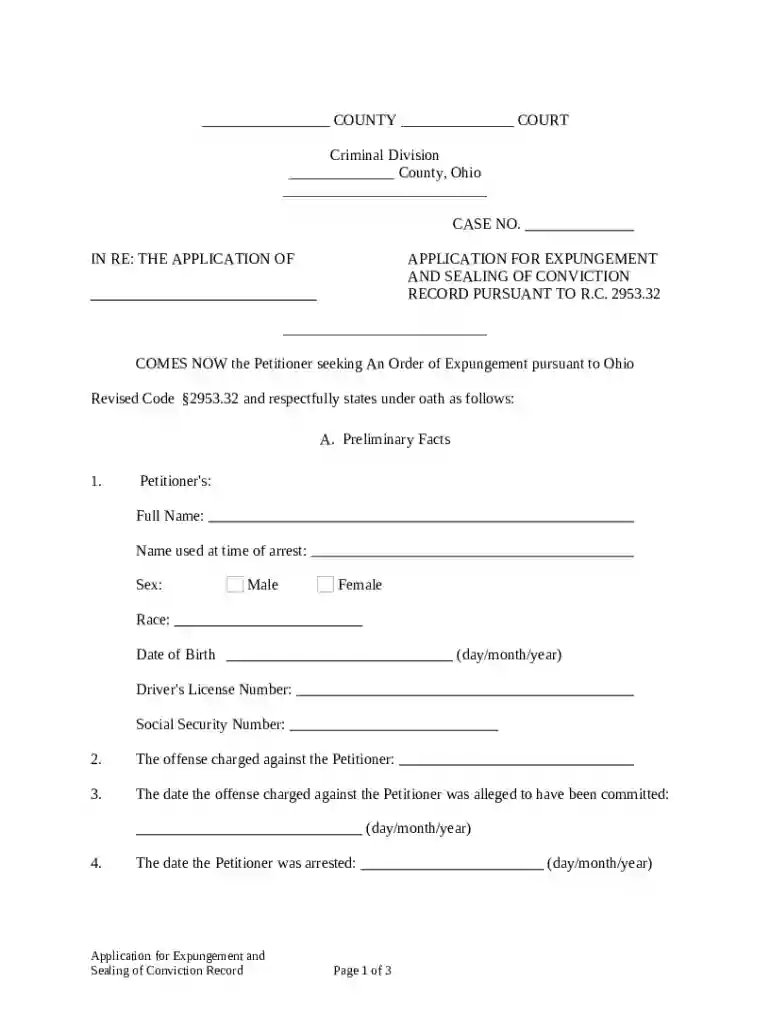 free expungement in ohio Preview on Page 1