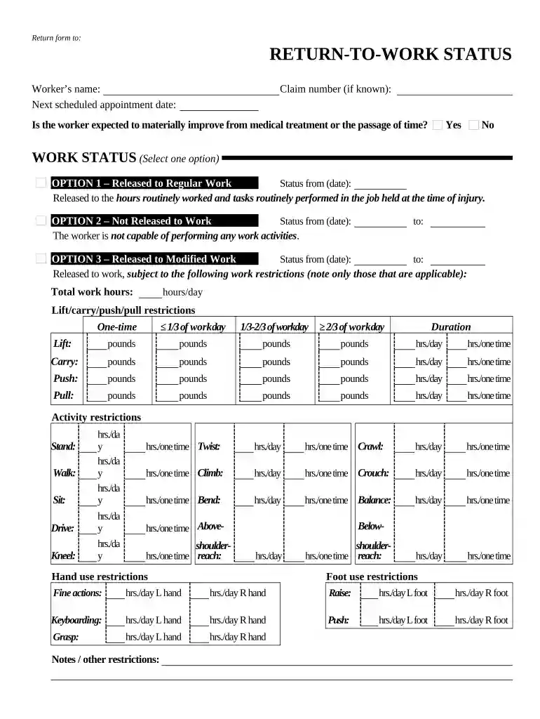 release return work Preview on Page 1