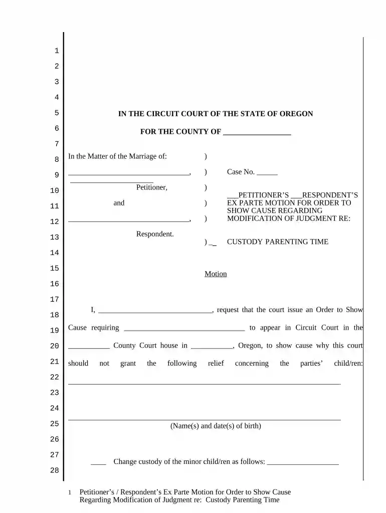 ex parte Preview on Page 1