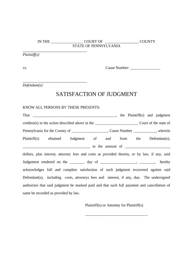 pa judgment Preview on Page 1