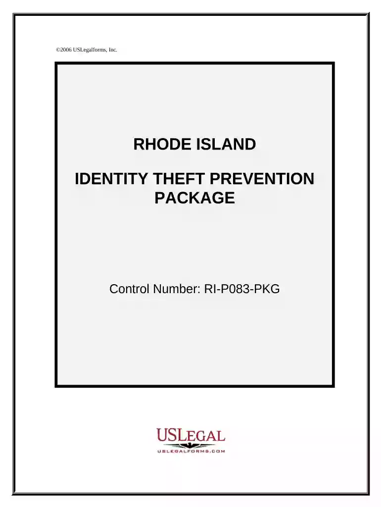 Identity Theft Prevention Package - Rhode Island Preview on Page 1