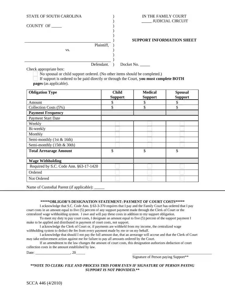 check child support payments sc Preview on Page 1