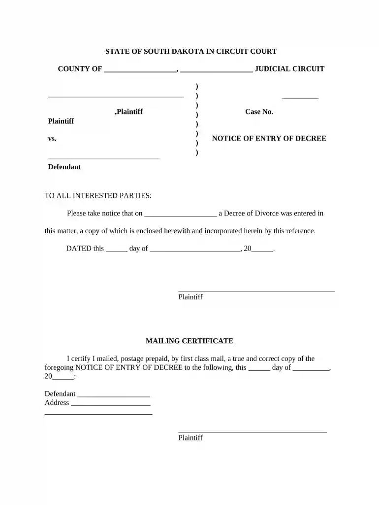 divorce notice Preview on Page 1