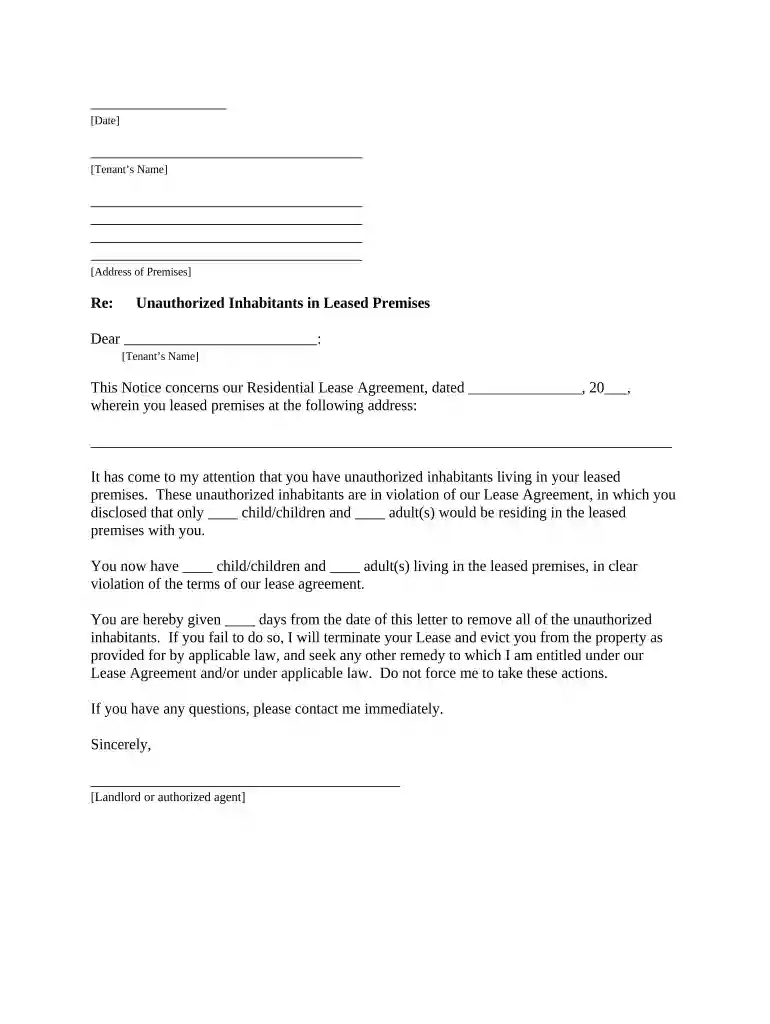 lease violation notice pdf Preview on Page 1