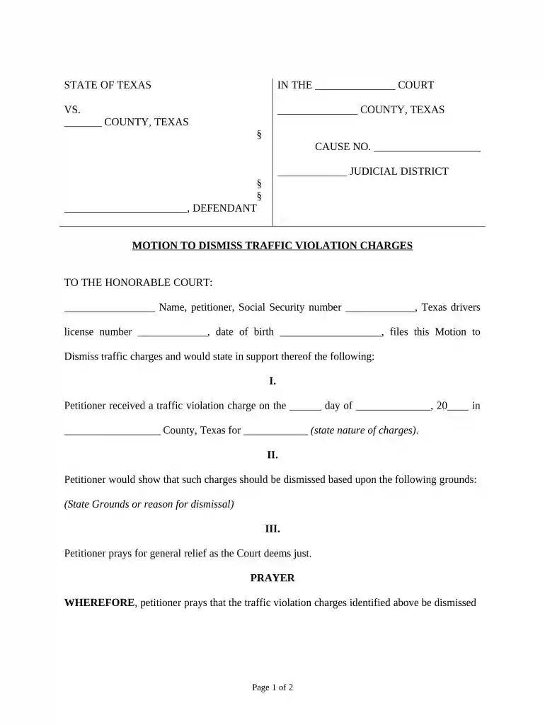 traffic violation Preview on Page 1