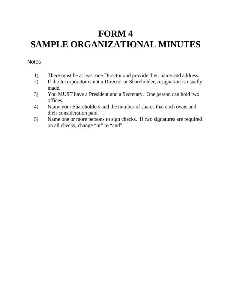 sample minutes of the meeting Preview on Page 1