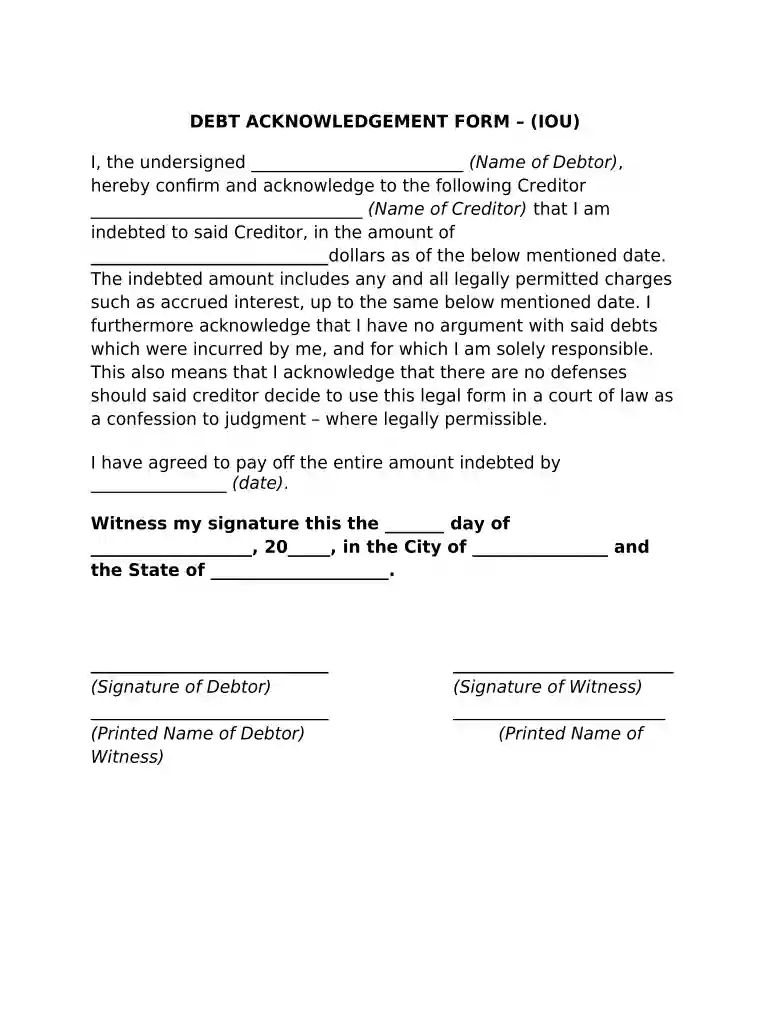 iou form Preview on Page 1