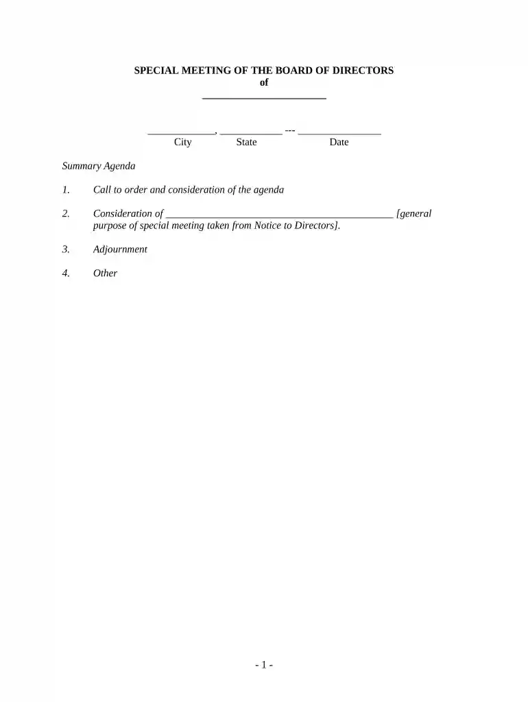 special meeting Preview on Page 1