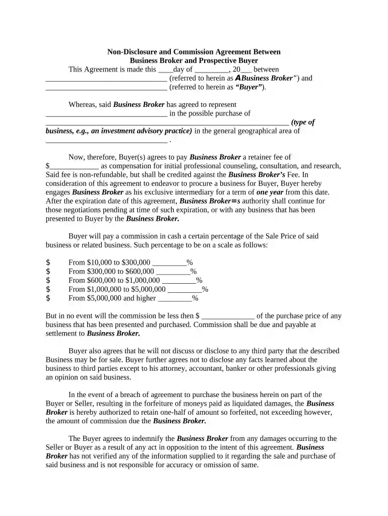 middleman commission agreement Preview on Page 1