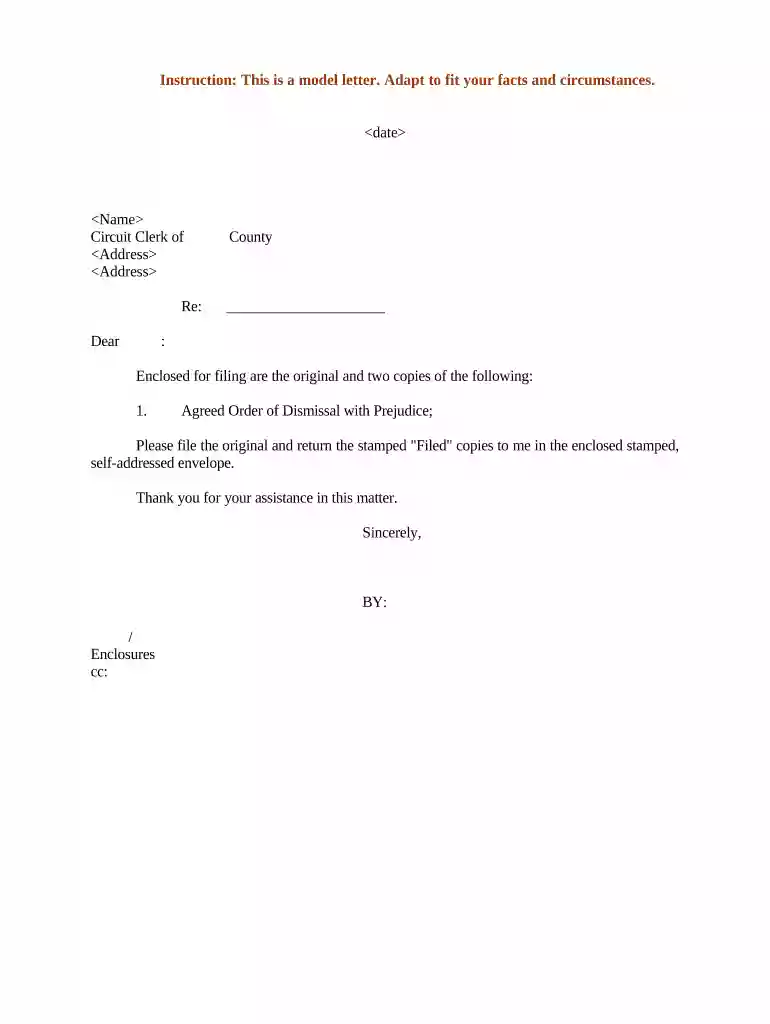 letter with instructions Preview on Page 1
