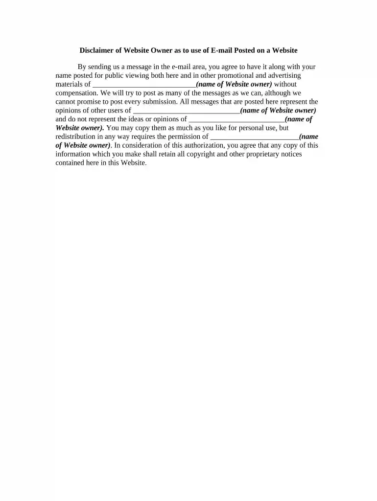 disclaimer email on Preview on Page 1