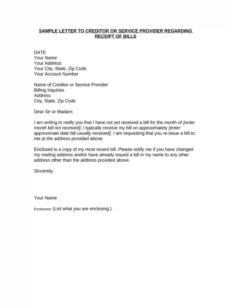 service provider letter Preview on Page 1