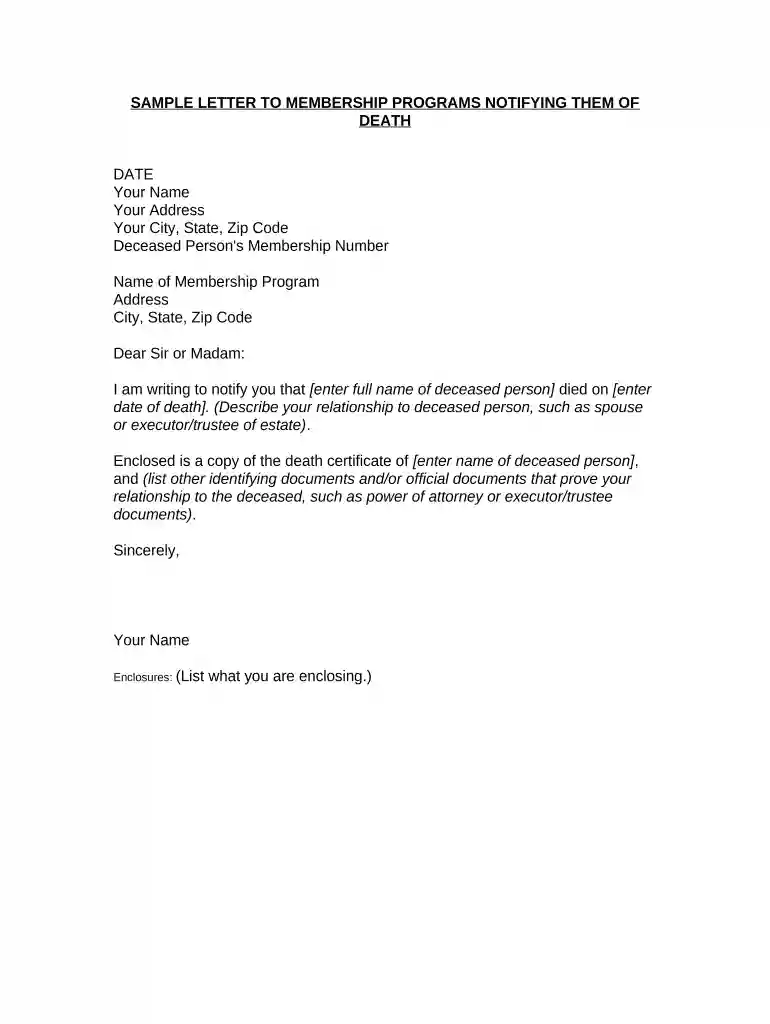 letter informing death of husband Preview on Page 1