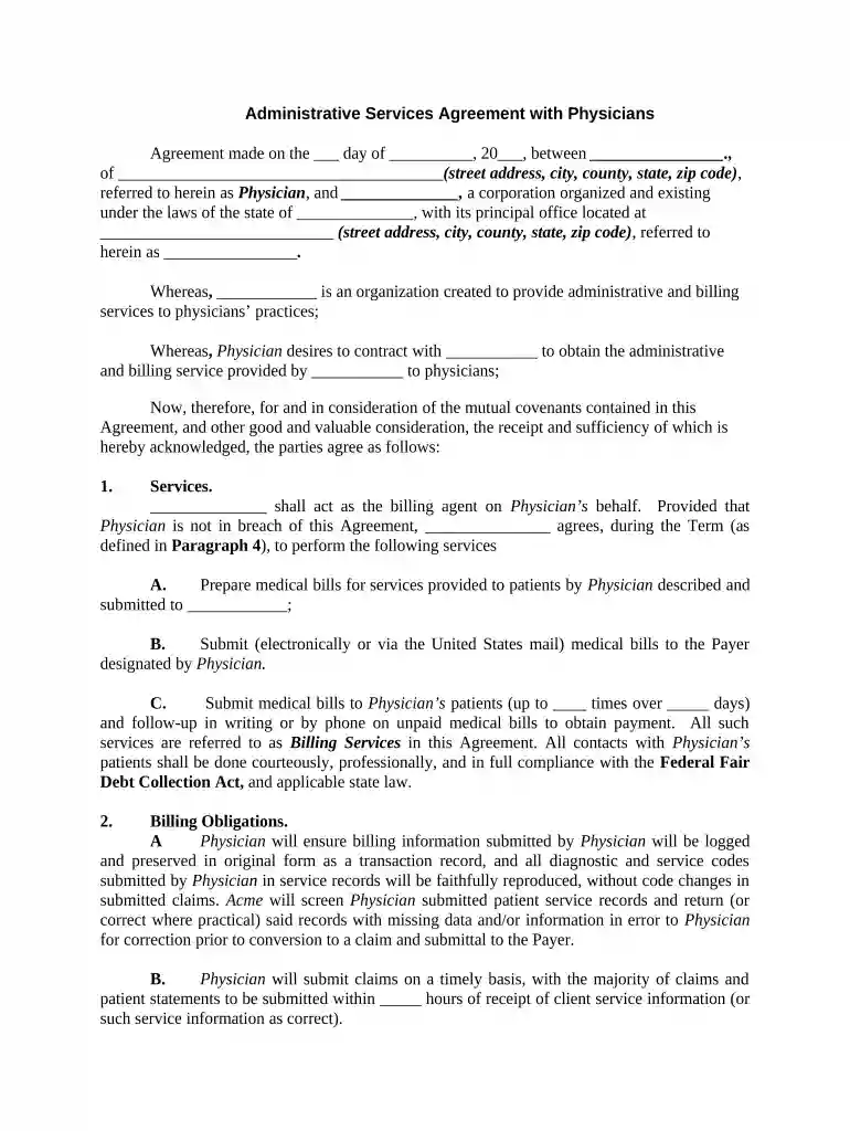 administrative agreement Preview on Page 1