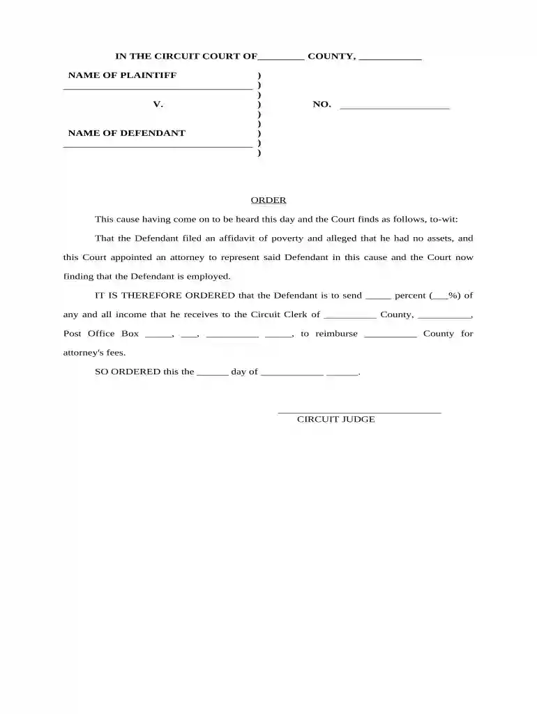 court order paper Preview on Page 1