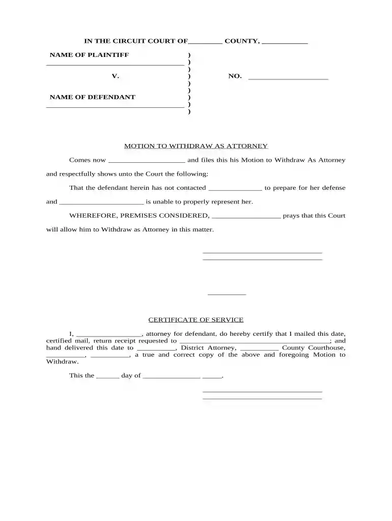 sample motion to withdraw as counsel pennsylvania Preview on Page 1