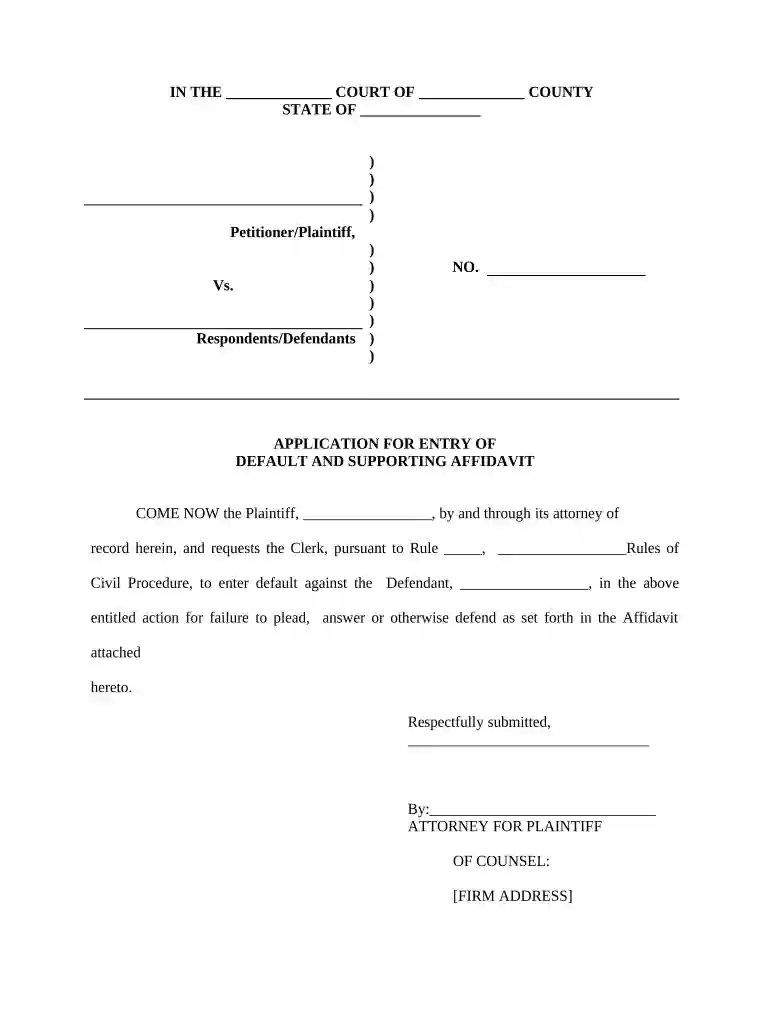 default judgment Preview on Page 1