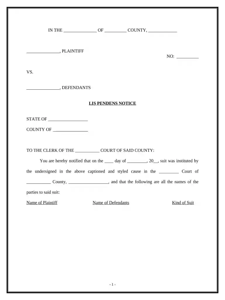 release of lis pendens form Preview on Page 1