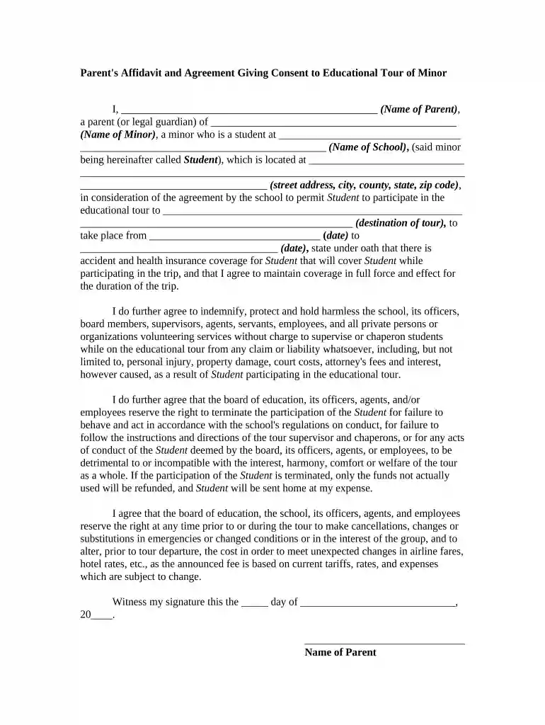 parenting affidavit example Preview on Page 1