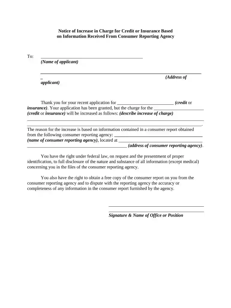 notice increase form Preview on Page 1