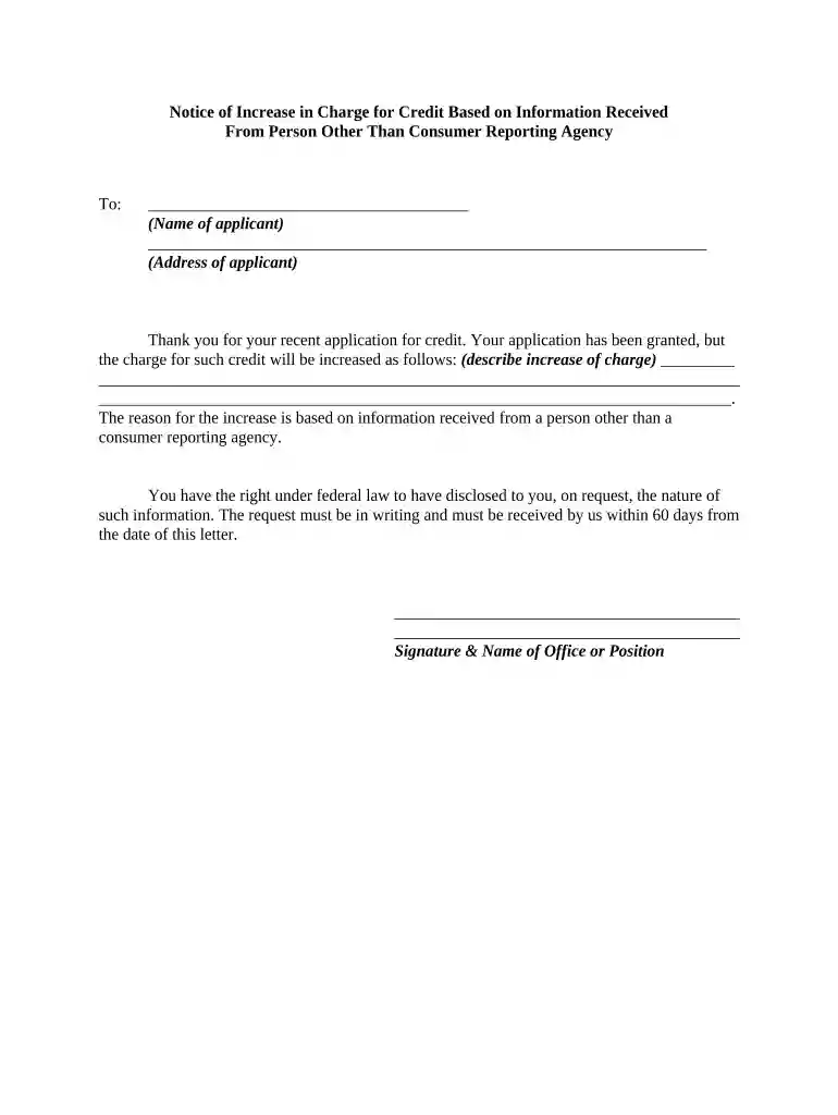 rent increase form letter Preview on Page 1