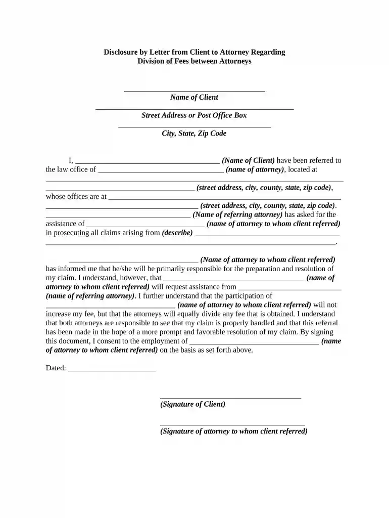 full disclosure letter sample Preview on Page 1