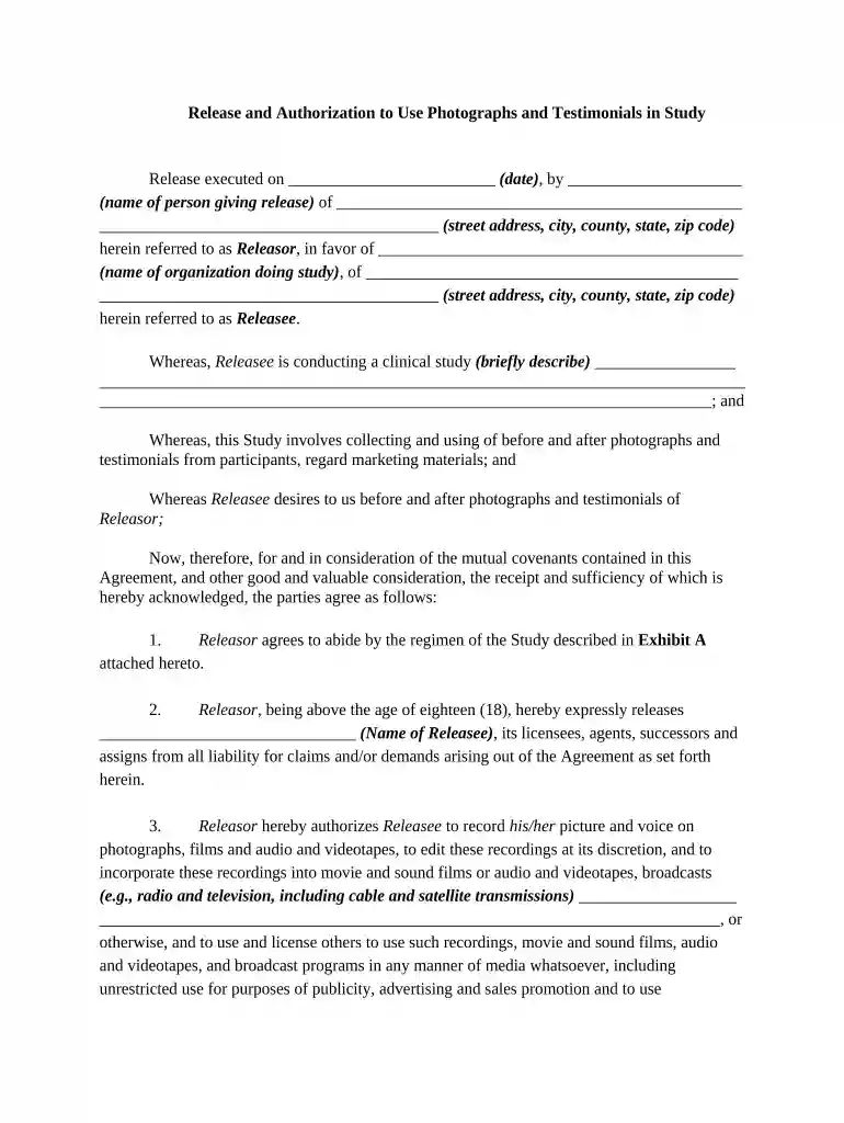 authorization use photographs Preview on Page 1