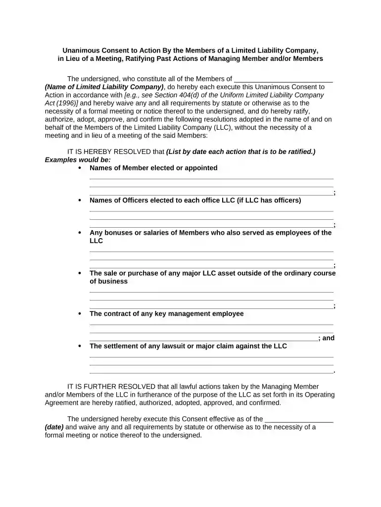 unanimous consent Preview on Page 1