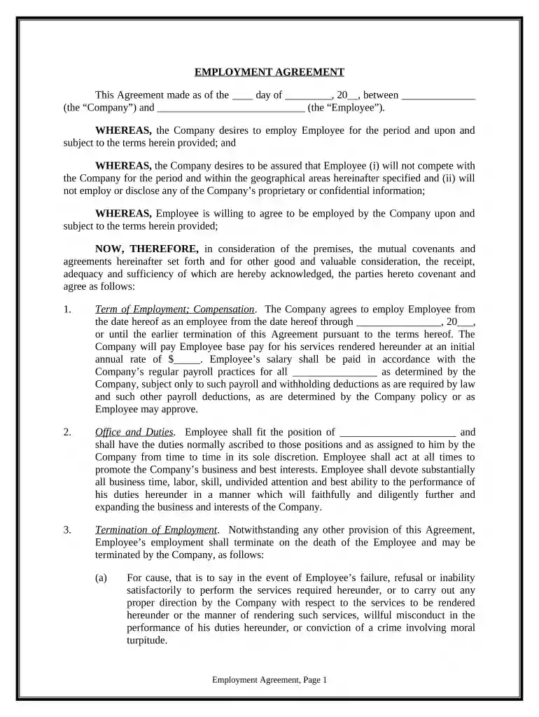 casual employee contract template free Preview on Page 1