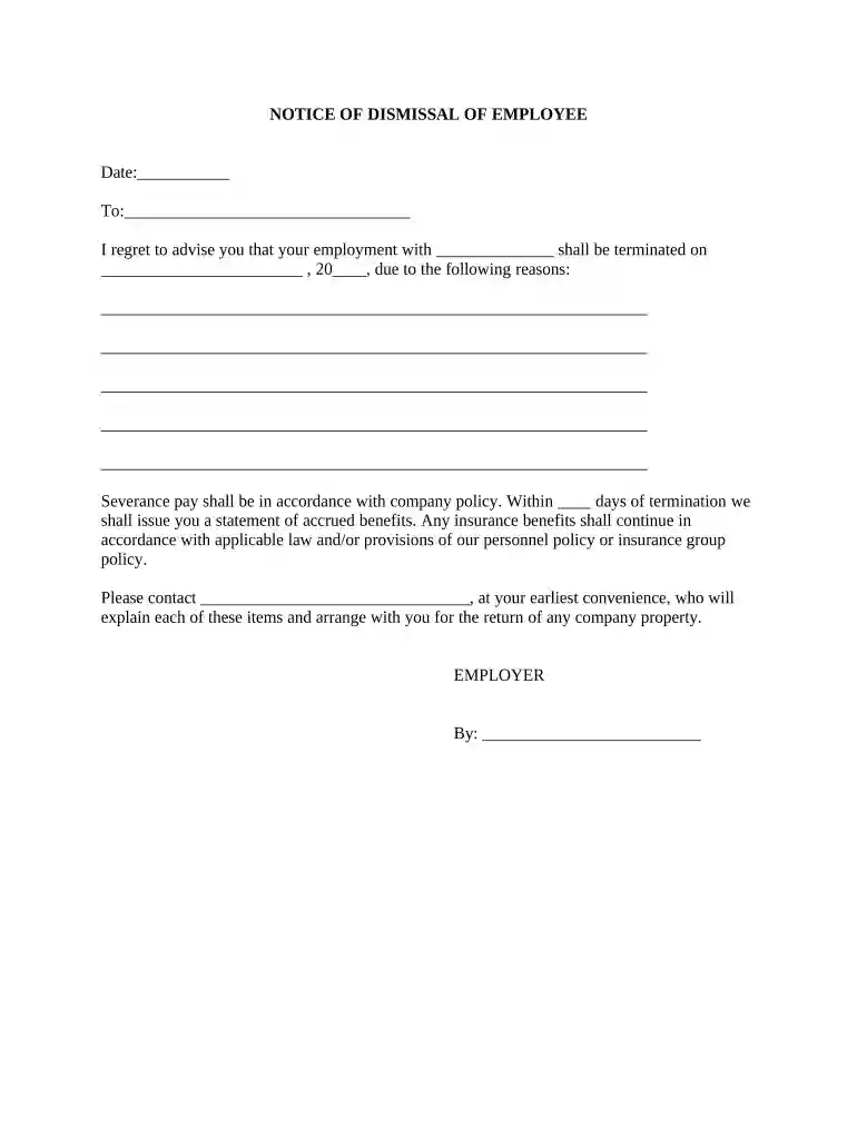 employee performance notice template Preview on Page 1