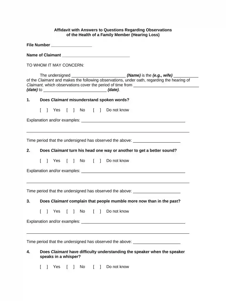 affidavit of explanation Preview on Page 1