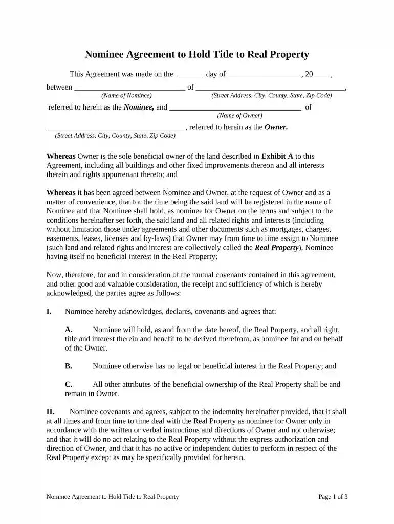title real property Preview on Page 1