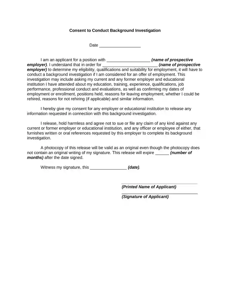 conduct investigation Preview on Page 1