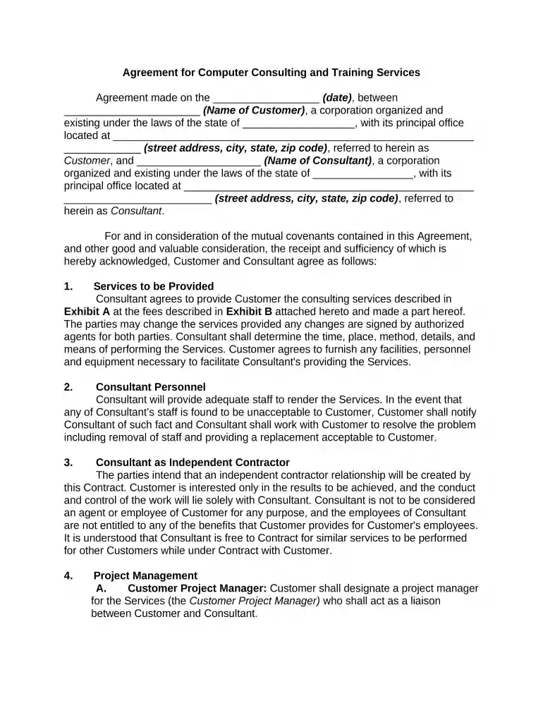agreement consulting services Preview on Page 1