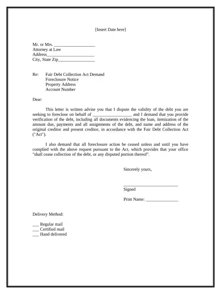debt validation letter Preview on Page 1