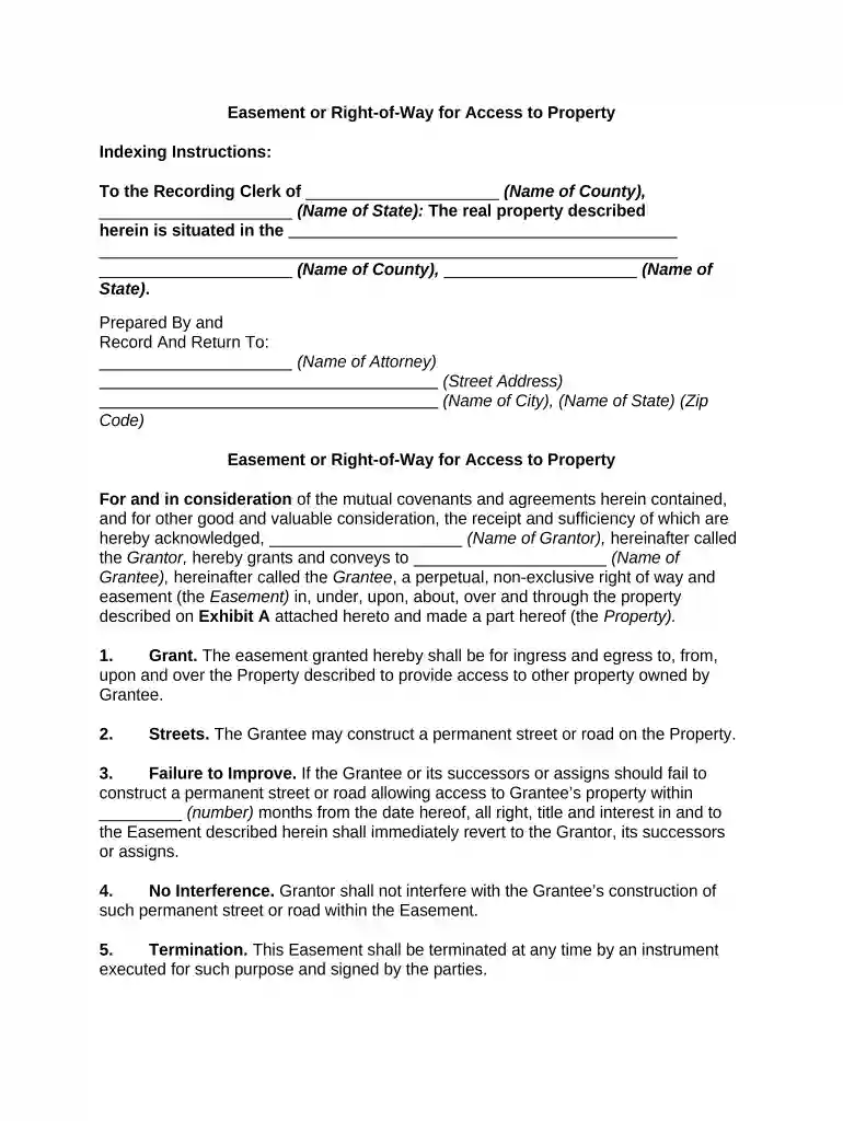 easement access Preview on Page 1