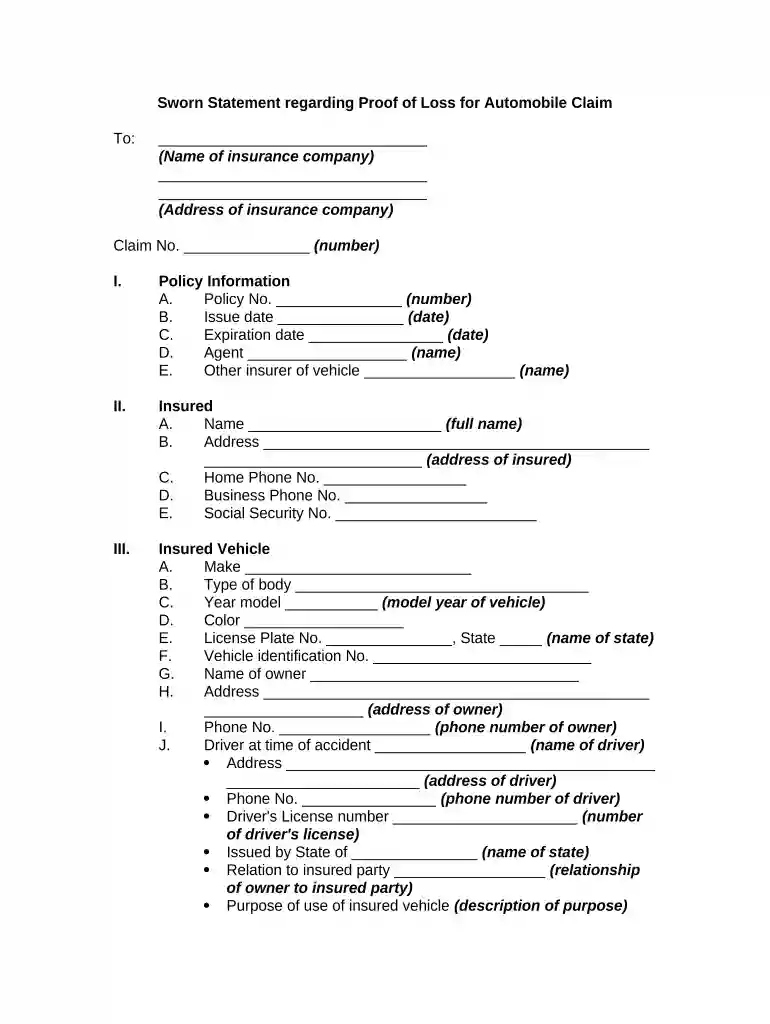 army sworn statement Preview on Page 1