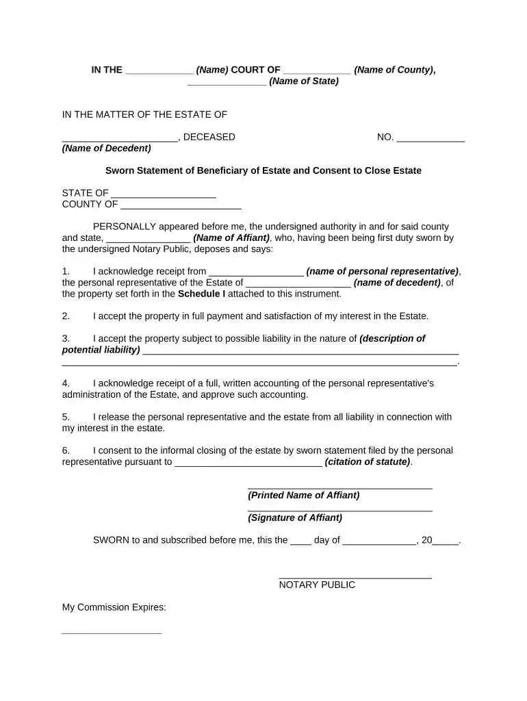 beneficiary estate Preview on Page 1