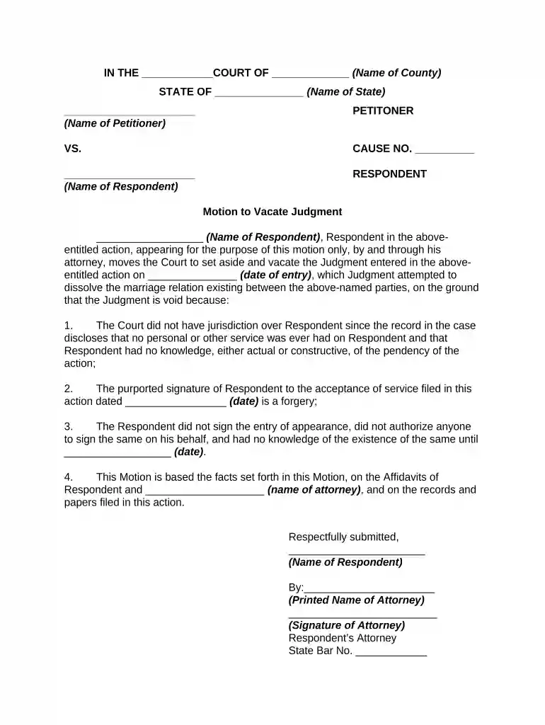 sample divorce motions Preview on Page 1