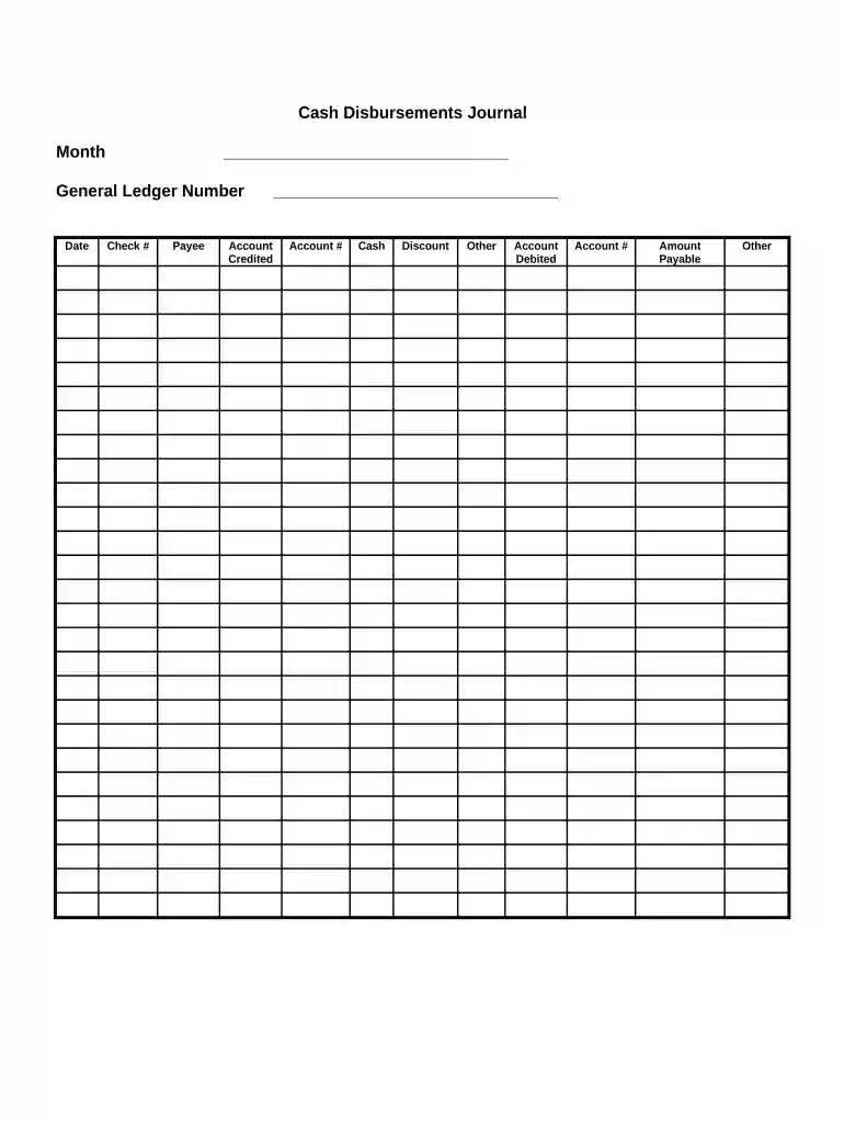 disbursements Preview on Page 1