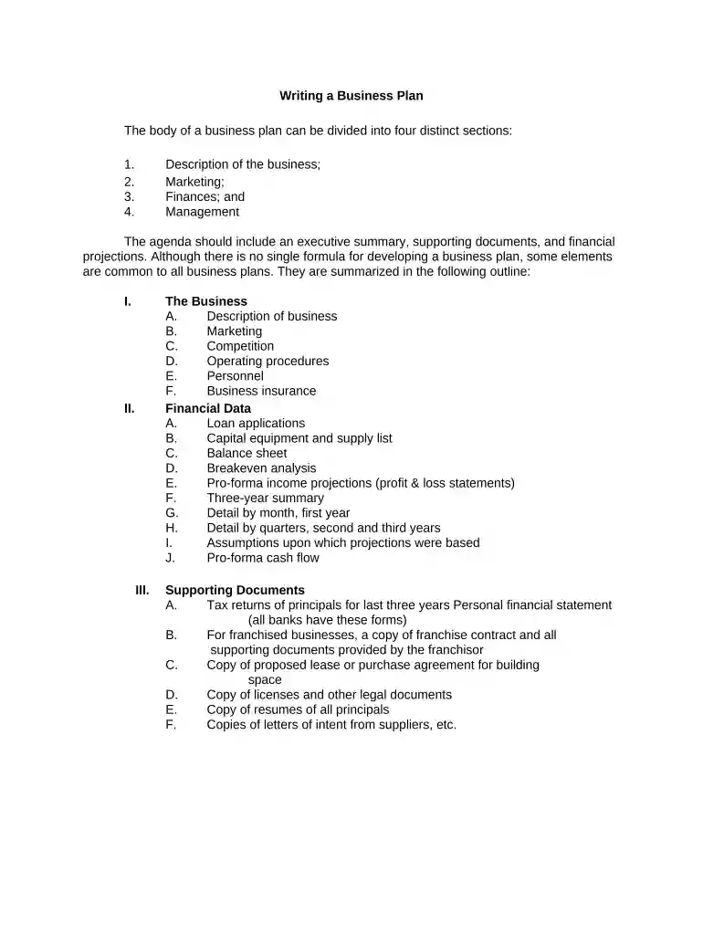writing business Preview on Page 1