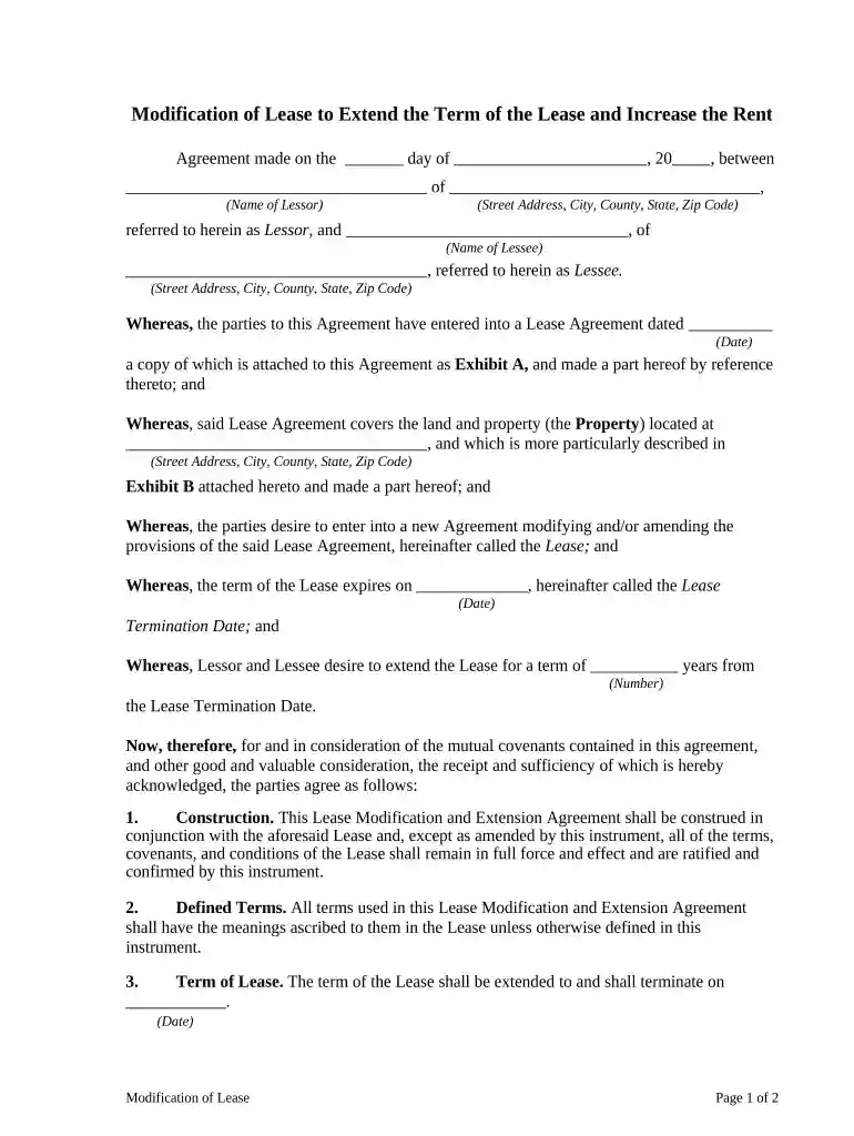 lease increase rent Preview on Page 1